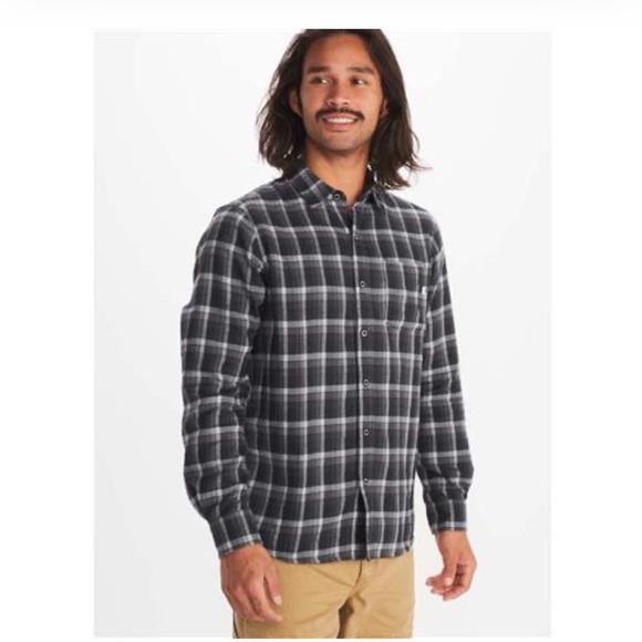 Marmot Fairfax Midweight Flannel size large black - Picture 1 of 10